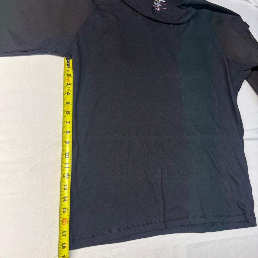 TRU-SPEC Combat Shirt XLR XL Regular Black CORDURA Tactical Military Long Sleeve - Picture 2 of 8